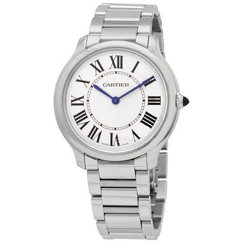 cartier must de silver watch